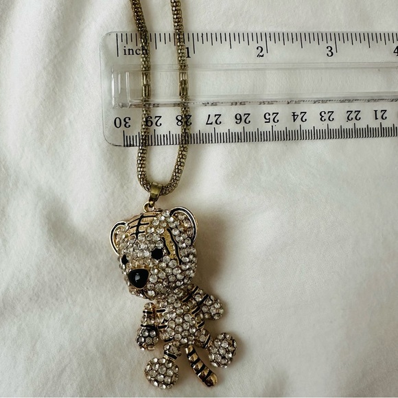 Off Park Articulated Crystal Tiger Gold Tone 30” Mesh Tubs Cain - Picture 12 of 14